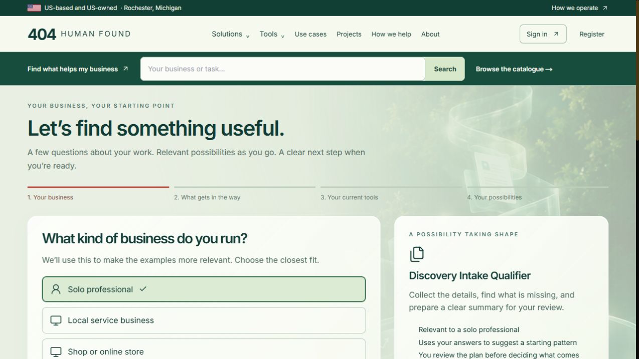 404 Human Found guided discovery